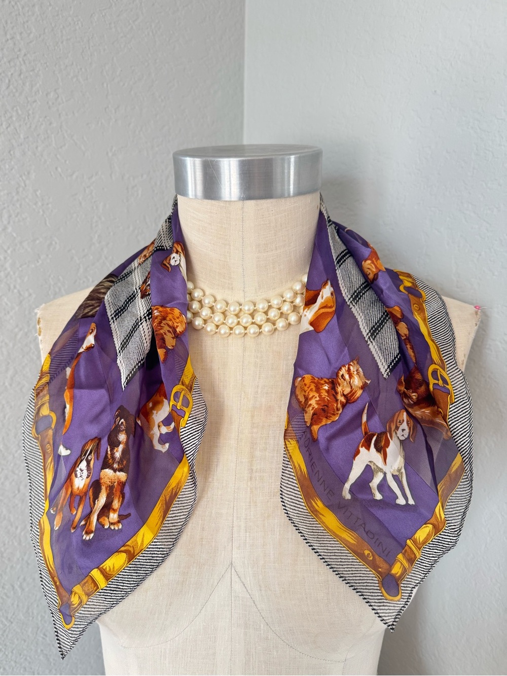 Adrienne Vittadini Dog Lovers Scarf 21”